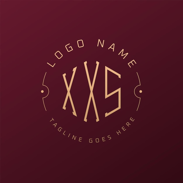 Diseño de logotipo XXS de lujo Letra elegante XXS Monograma Logotipo minimalista Poligono XXS Template de diseño de logotipo