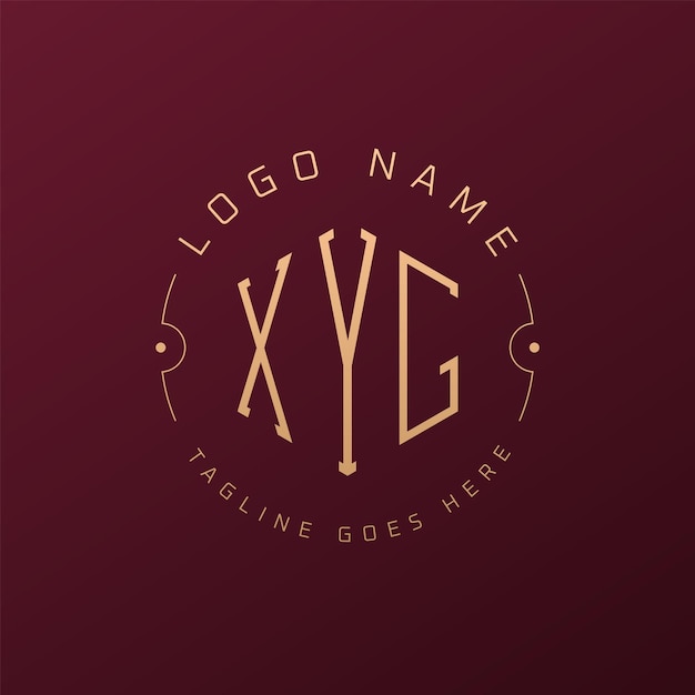 Diseño de logotipo XYG de lujo Letra elegante XYG Monograma Logotipo minimalista Polígono XYG Template de diseño de logotipo