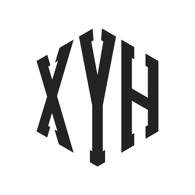 Diseño del logotipo XYH Letra inicial XYH Monograma Logotipo con forma de hexágono