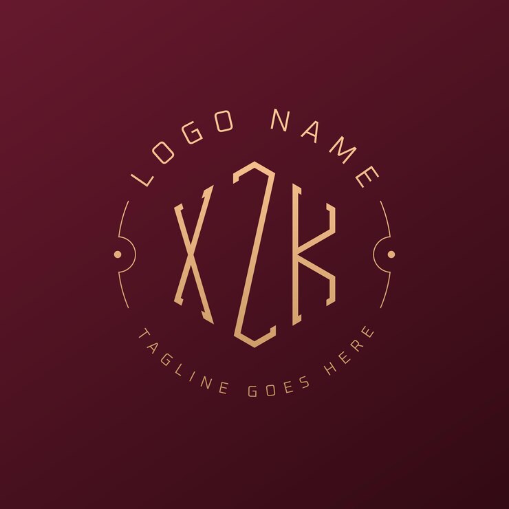 Vector diseño de logotipo xzk de lujo letra elegante xzk monograma logotipo minimalista poligono xzk templata de diseño de logotipo