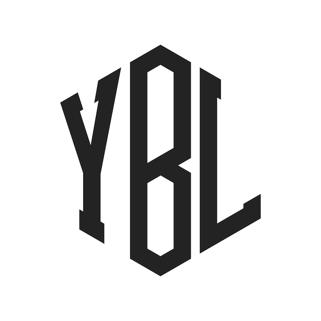 Diseño del logotipo YBL Letra inicial YBL Monograma Logotipo con forma de hexágono