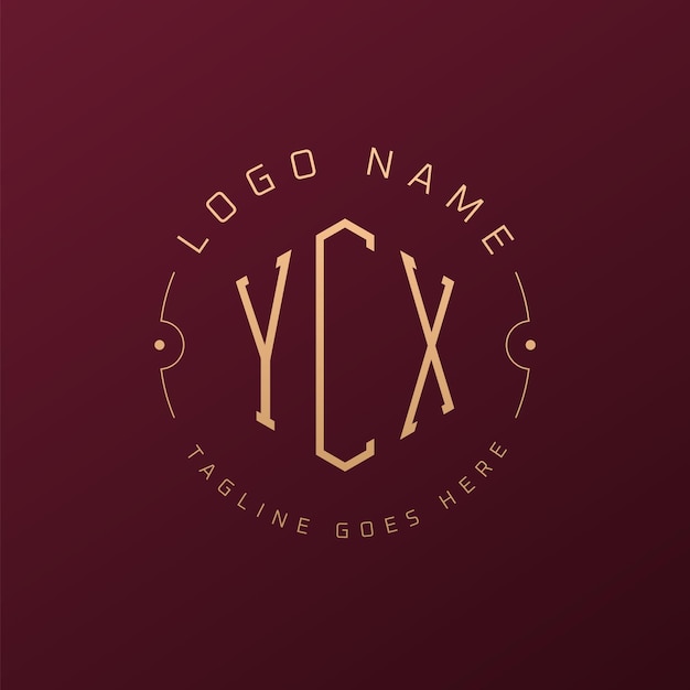 Diseño de logotipo YCX de lujo Letra elegante YCX Monograma Logotipo minimalista Polígono plantilla de diseño de logotipo yCX