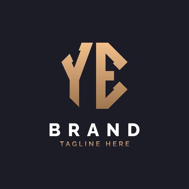 Diseño de logotipo YE Moderno Minimal Elegante y lujoso Logotipo YE Letra alfabética YE Diseño de Logotipo para la identidad empresarial corporativa de la marca