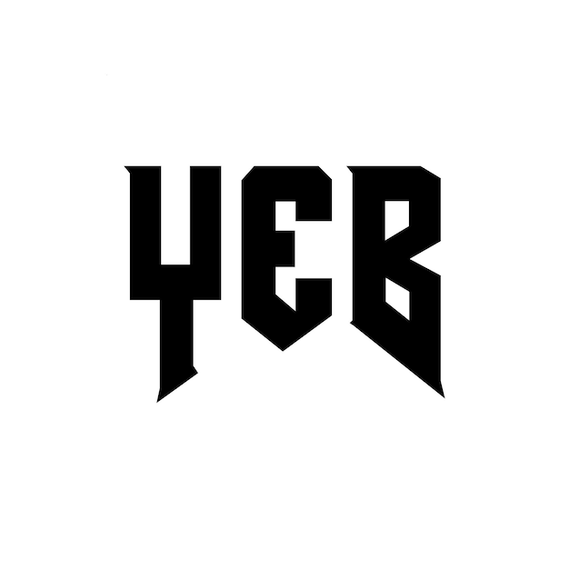 Diseño de logotipo de YEB para una empresa de tecnología YEB diseño de logotipo combinación de colores blanco y negro YEB logotipo YEB vector YEB diseño YEB icono YEB alfabeto YEB tipografía diseño del logotipo