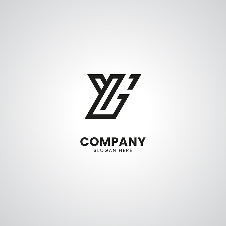 Vector diseño del logotipo de yg monogram