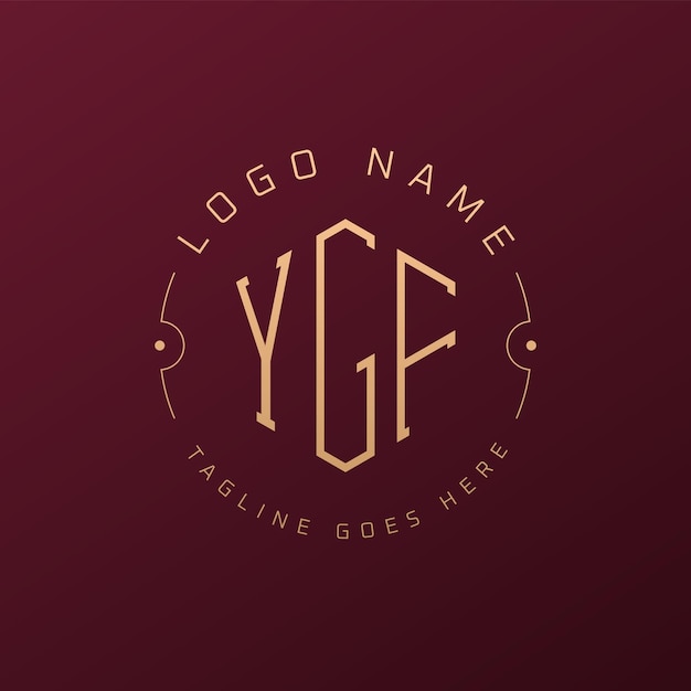 Diseño de logotipo YGF de lujo Letra elegante YGF Monograma Logotipo minimalista Poligono YGF Templata de diseño de logotipo