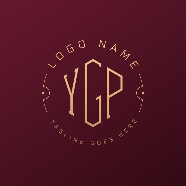 Diseño de logotipo de YGP de lujo Letra elegante YGP Monograma Logotipo minimalista Poligono plantilla de diseño de logotipo YGP