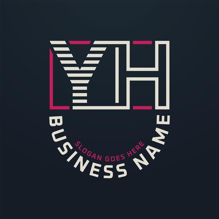 Vector diseño de logotipo de yh premium yh diseño de logotipo de negocios modernos