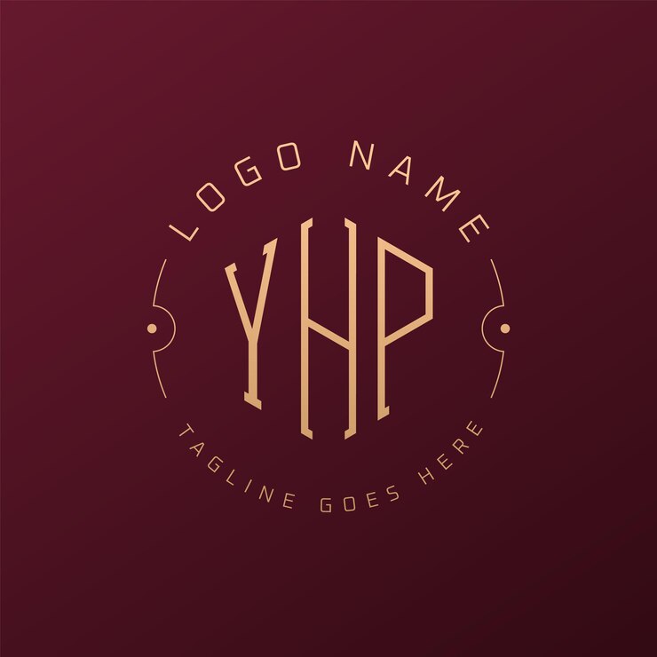 Vector diseño de logotipo de yhp de lujo letra elegante yhp monograma logotipo minimalista poligono plantilla de diseño de logotipo yhp