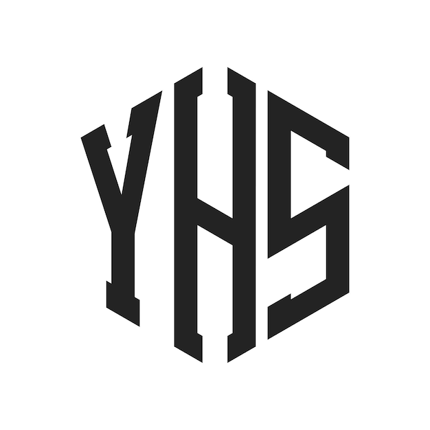 Diseño del logotipo de YHS Letra inicial YHS Monograma Logotipo con forma de hexágono