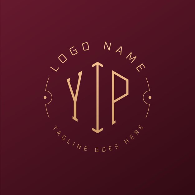 Diseño de logotipo de YIP de lujo Letra elegante YIP Monograma Logotipo minimalista Poligono plantilla de diseño de logotipo YIP