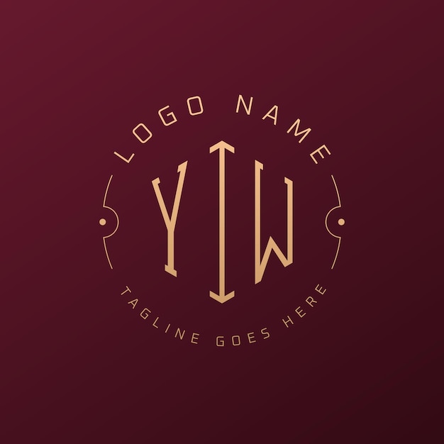 Diseño de logotipo de YIW de lujo Letra elegante YIW Monograma Logotipo minimalista Poligono plantilla de diseño de logotipo YIW