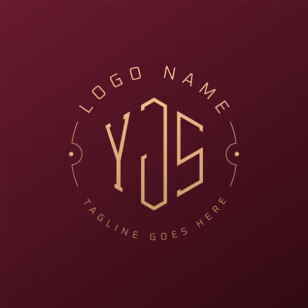 Diseño de logotipo de YJS de lujo Letra elegante YJS Monograma Logotipo minimalista Poligono plantilla de diseño de logotipo YJS