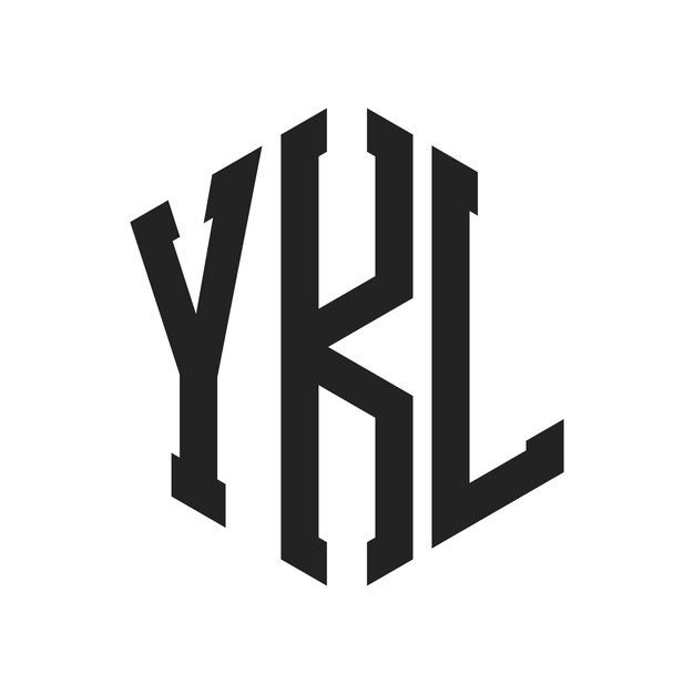 Diseño del logotipo YKL Letra inicial YKL Monograma Logotipo con forma de hexágono