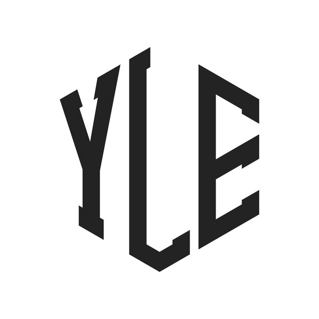 Diseño del logotipo YLE Letra inicial YLE Monograma Logotipo con forma de hexágono