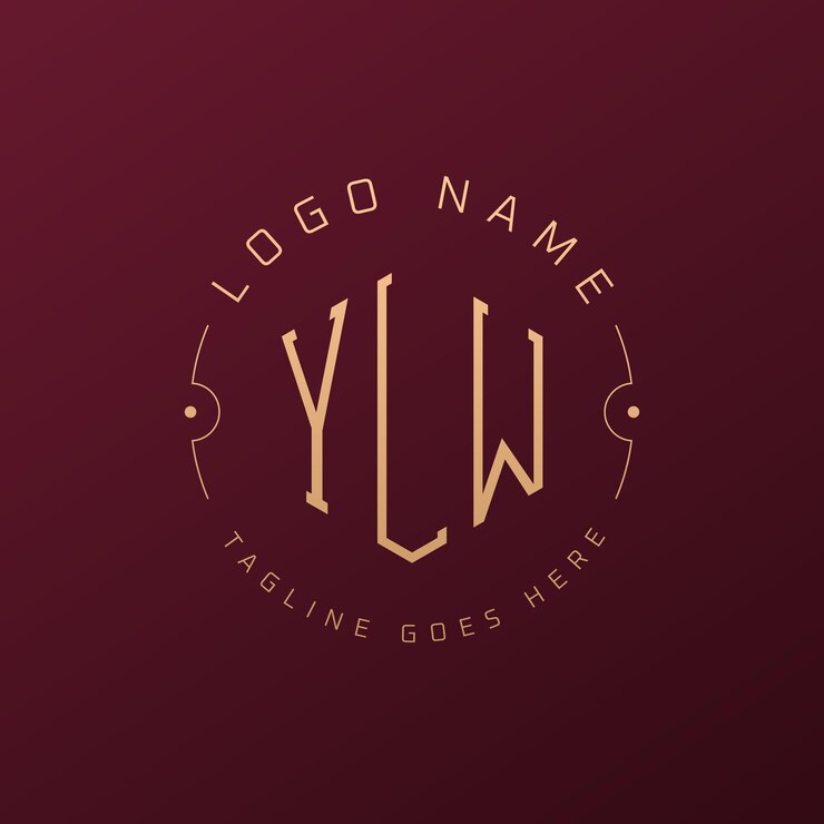 Vector diseño de logotipo ylw de lujo letra elegante ylw monograma logotipo minimalista poligono plantilla de diseño de logotipoylw