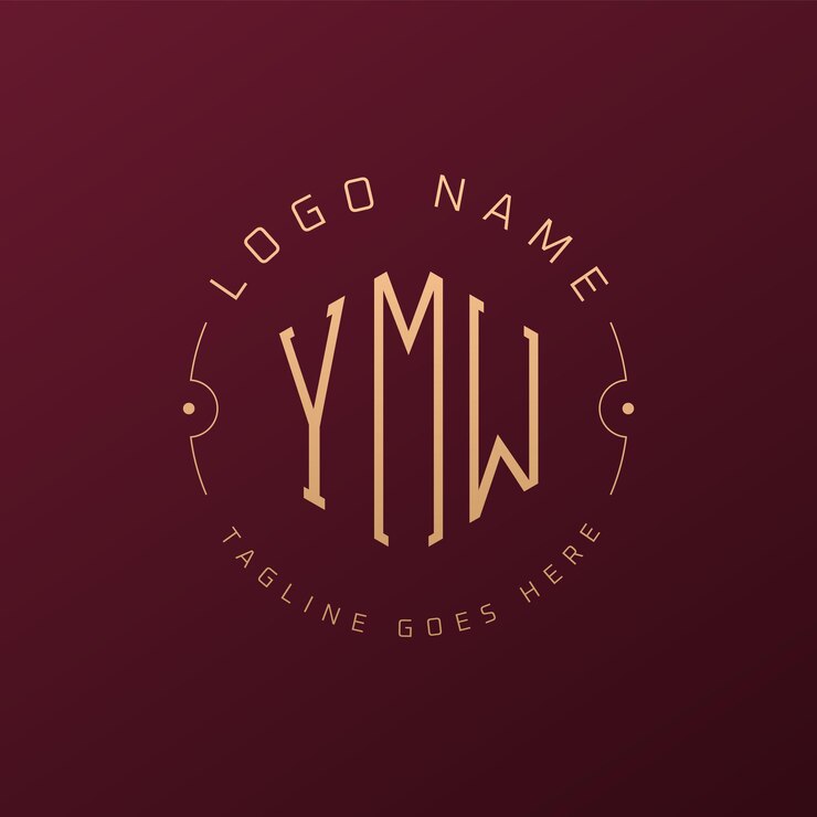 Vector diseño de logotipo de ymw de lujo letra elegante ymw monograma logotipo minimalista poligono plantilla de diseño de logotipo ymw