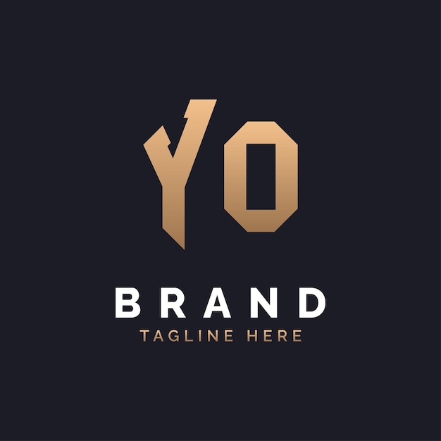 Diseño de logotipo YO Moderno Minimal Elegante y lujoso Logotipo YO Alfabeto Letra Logotipo YO Diseño para la identidad empresarial corporativa de la marca