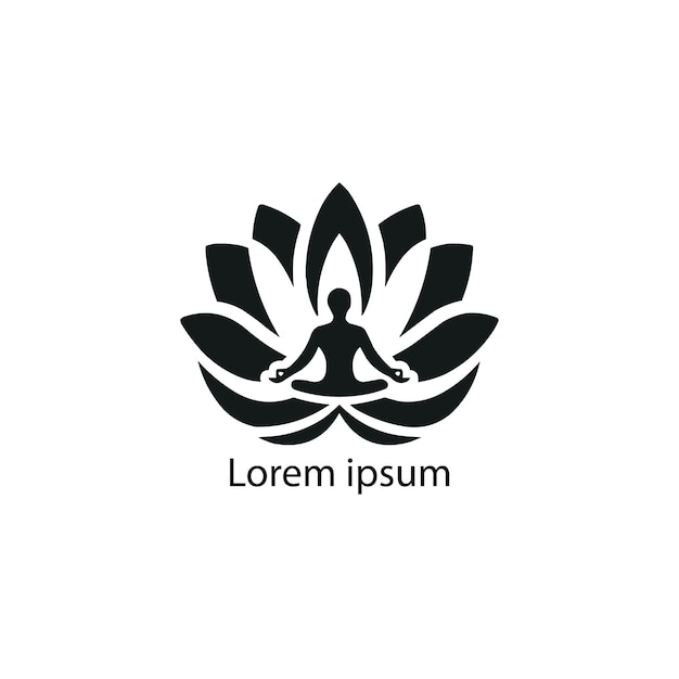 un diseño de logotipo de yoga y bienestar