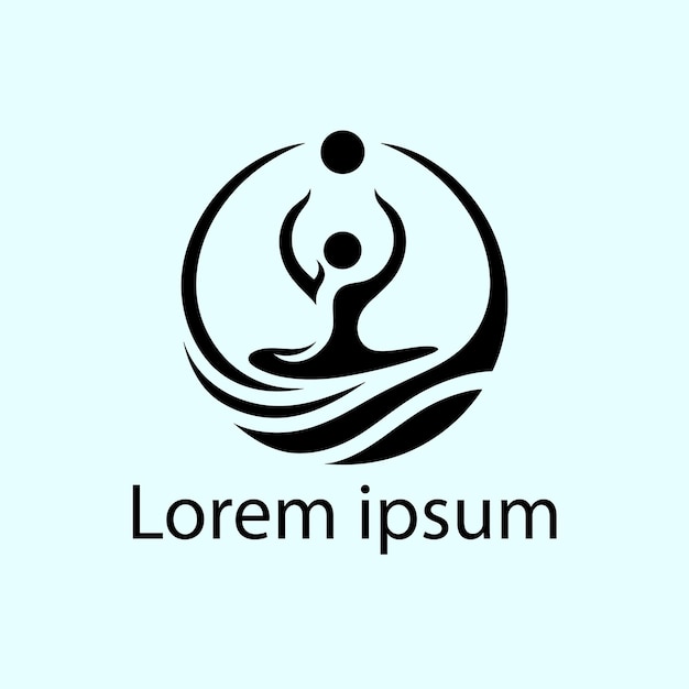 un diseño de logotipo de yoga y bienestar
