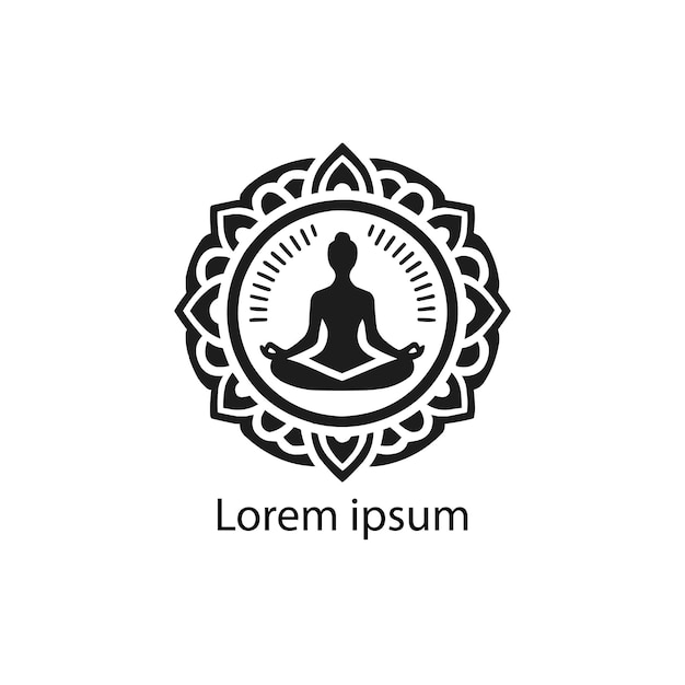 un diseño de logotipo de yoga y bienestar