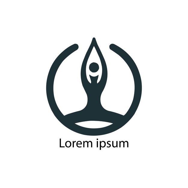 un diseño de logotipo de yoga y bienestar