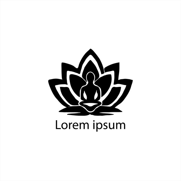 Un diseño de logotipo de yoga y bienestar
