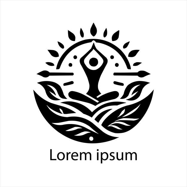 Diseño de logotipo de yoga y bienestar