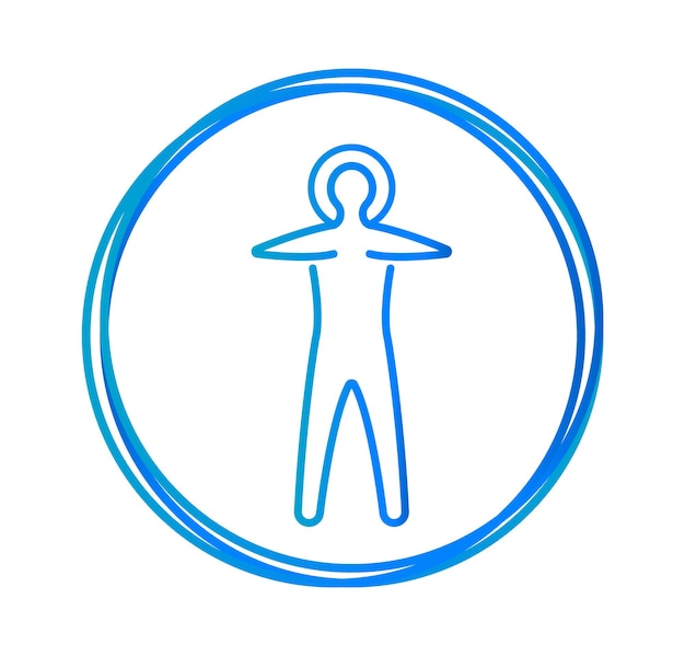 Diseño del logotipo de yoga círculos vectoriales de silueta