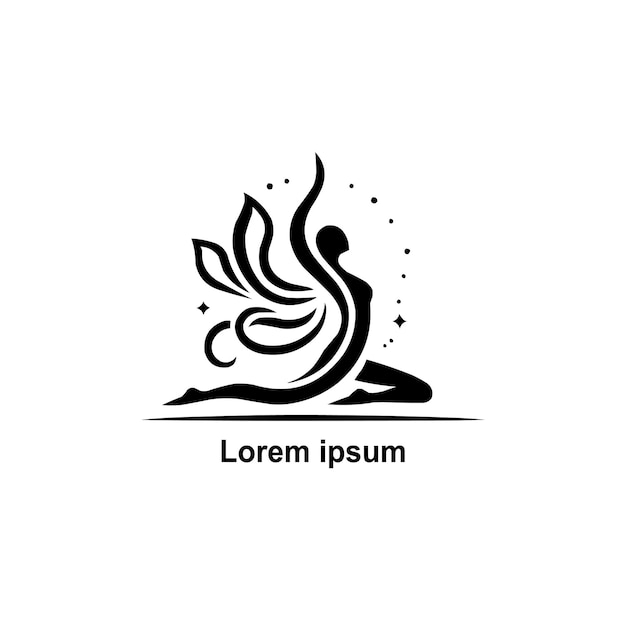 Un diseño de logotipo de yoga para la marca