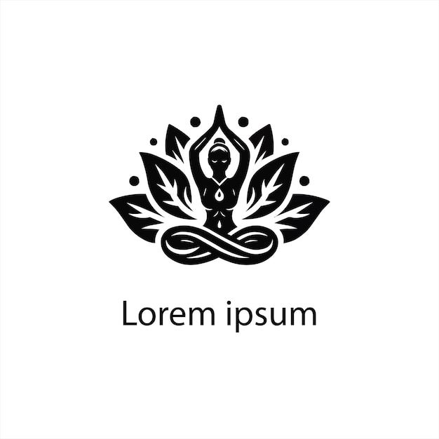 un diseño de logotipo de yoga para la marca