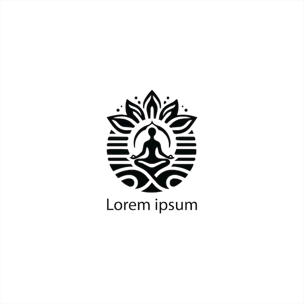 un diseño de logotipo de yoga para la marca