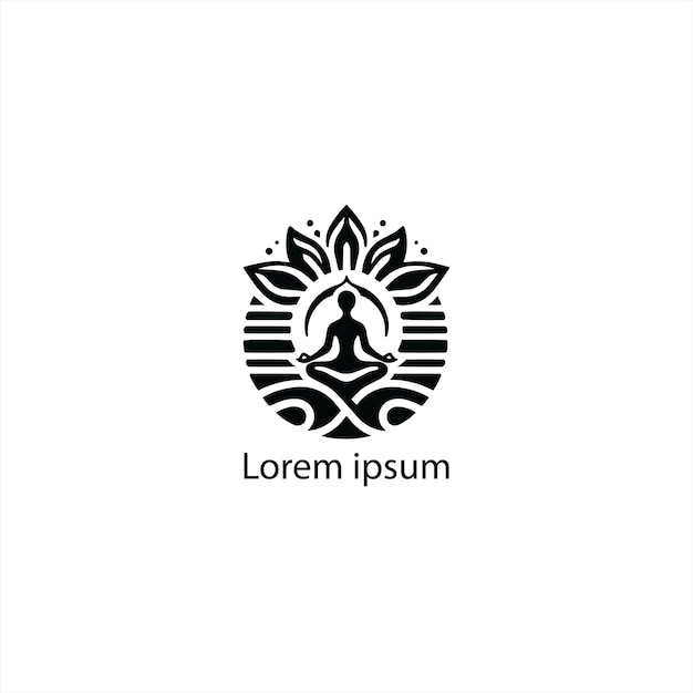 Vector un diseño de logotipo de yoga para la marca