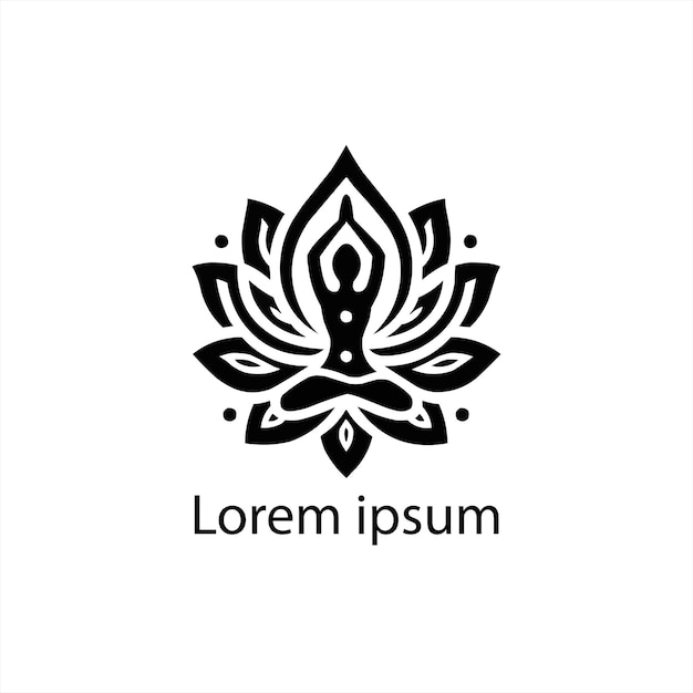 un diseño de logotipo de yoga para la marca