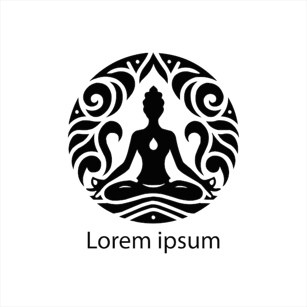 Un diseño de logotipo de yoga para la marca