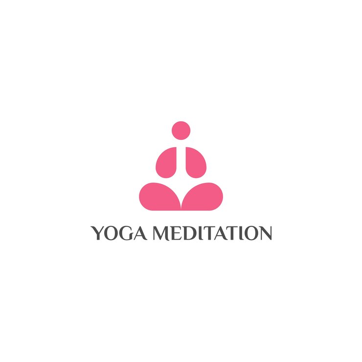 Diseño de logotipo de yoga de meditación abstracta