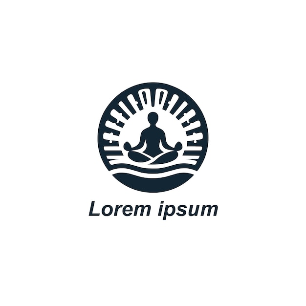 diseño del logotipo de yoga.