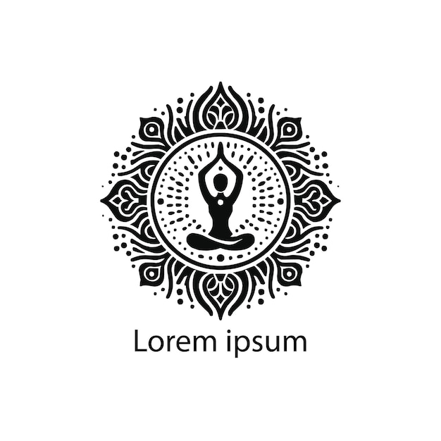 un diseño de logotipo de yoga