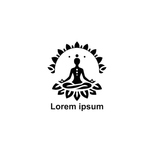 un diseño de logotipo de yoga