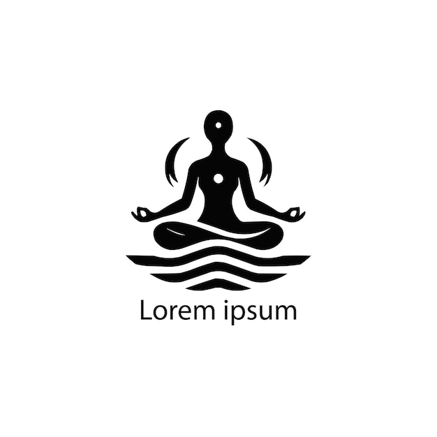 un diseño de logotipo de yoga