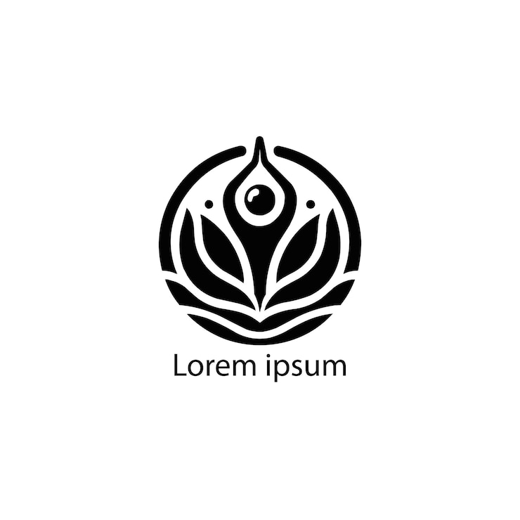 Vector un diseño de logotipo de yoga