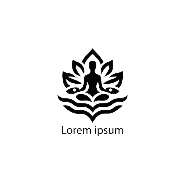 Vector un diseño de logotipo de yoga