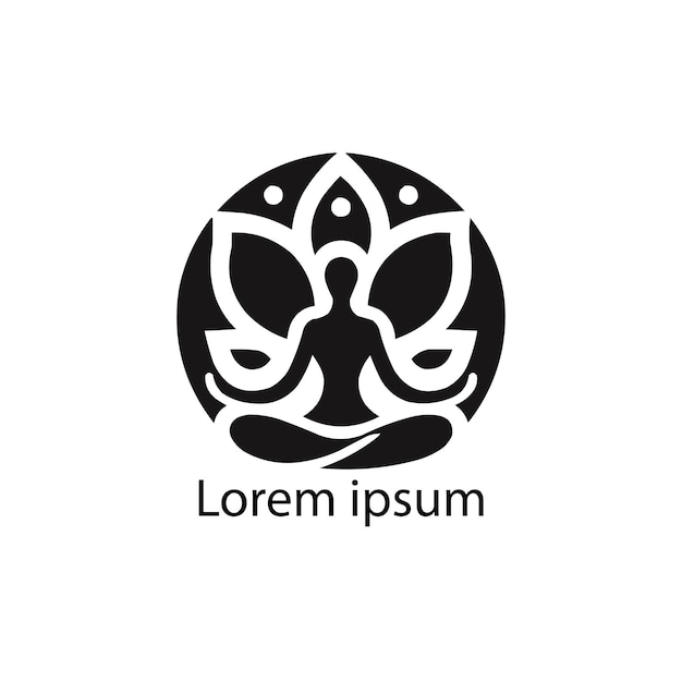 un diseño de logotipo de yoga