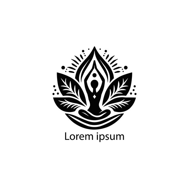 un diseño de logotipo de yoga