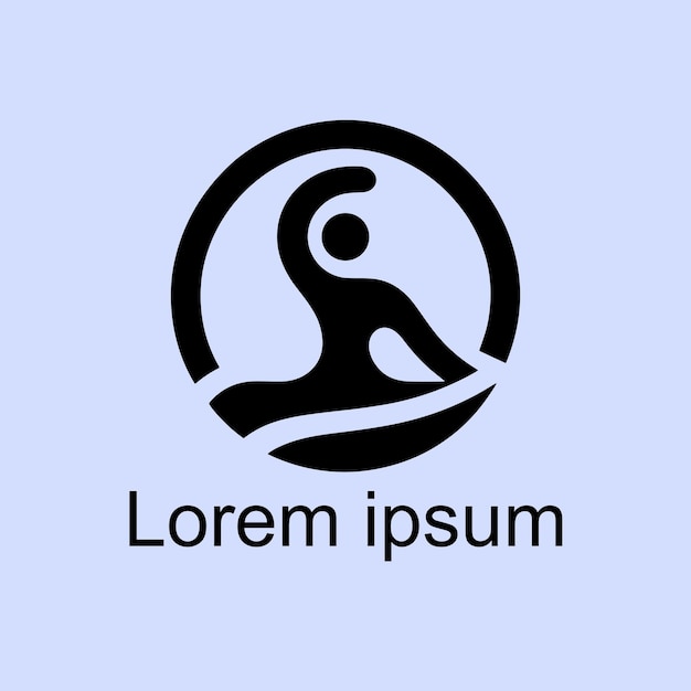 un diseño de logotipo de yoga
