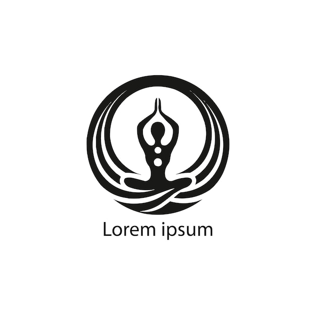 un diseño de logotipo de yoga