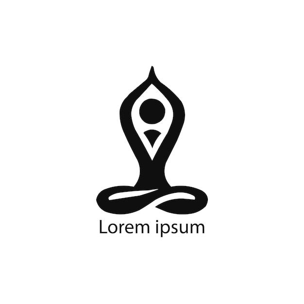 un diseño de logotipo de yoga