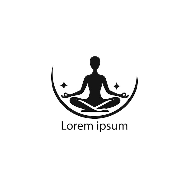 un diseño de logotipo de yoga