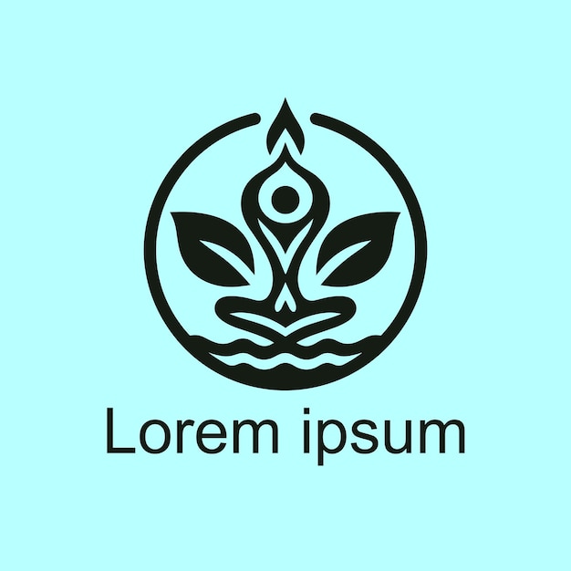 un diseño de logotipo de yoga