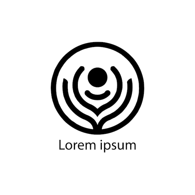un diseño de logotipo de yoga